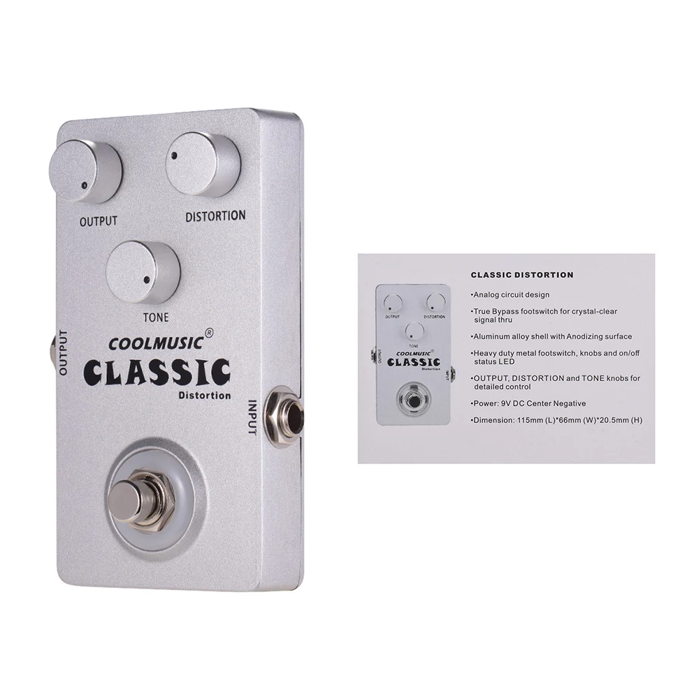 COOLMUSIC Fuzzster искажающая педаль для гитары басов электрических гитар алюминиевый