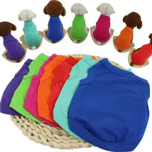 Pet Dogs Cat High Quality Pure Solid Color Shirt Costume Dog Vests Clothes T-shirt Autumn Spring Clothing Female XS-XXL