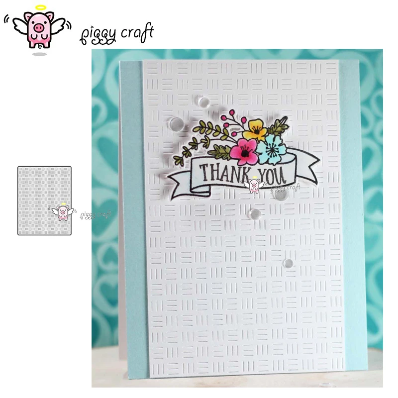 

Piggy Craft metal cutting dies cut die mold Weaving background frame Scrapbook paper craft knife mould blade punch stencils dies