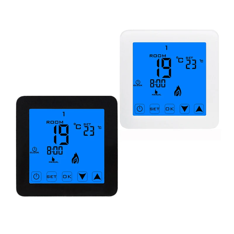 

HY08WE MINCO HEAT Thermoregulator LCD Touch Screen Thermostat For Electric Heating Floor System, Room Temperature Controller