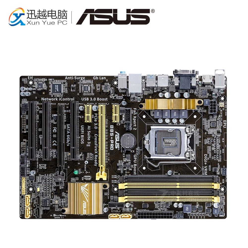 

Asus B85-PRO Desktop Motherboard B85 Socket LGA 1150 i7 i5 i3 DDR3 32G SATA3 USB3.0 ATX