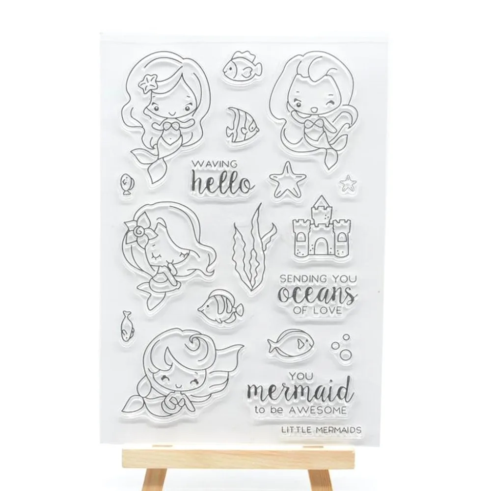 

PVC Transparent Stamp Seal Cartoon Patterns DIY Scrapbook Photo Album Card Diary Decor English Letters