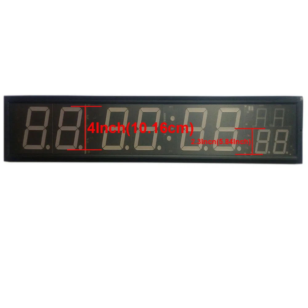 Freight free 4'' 8Digits LED Countdown Clock Workout Timer For Garage Home Gym Crossfit Training EMOM Tabata Fitness Timer