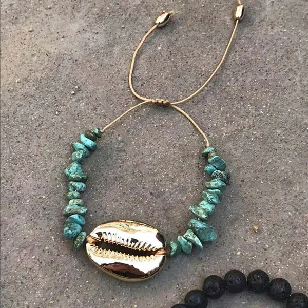 4 Браслеты bileklik mujer hombre puka COWRIE, браслеты для женщин, подарок, бижутерия, богемные браслеты в стиле бохо, браслеты для женщин - Окраска металла: 4