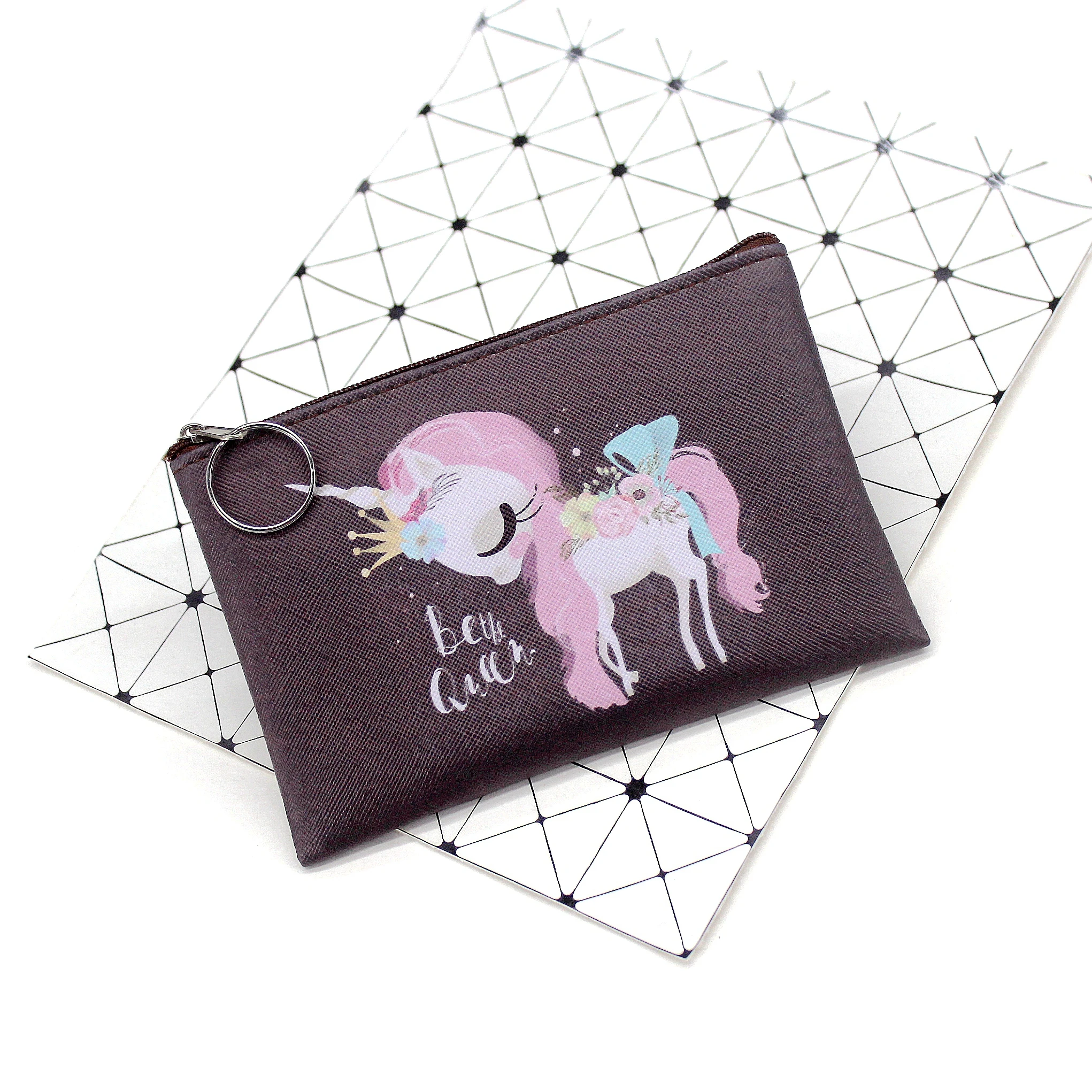 Unicorn 11 Мультяшный единорог, кошельки для монет, женские мини-кошельки, милый держатель для карт, Дамский ключ, сумки для денег для девочек, кошелек для девочек, Детский кошелек - Цвет: Unicorn 11