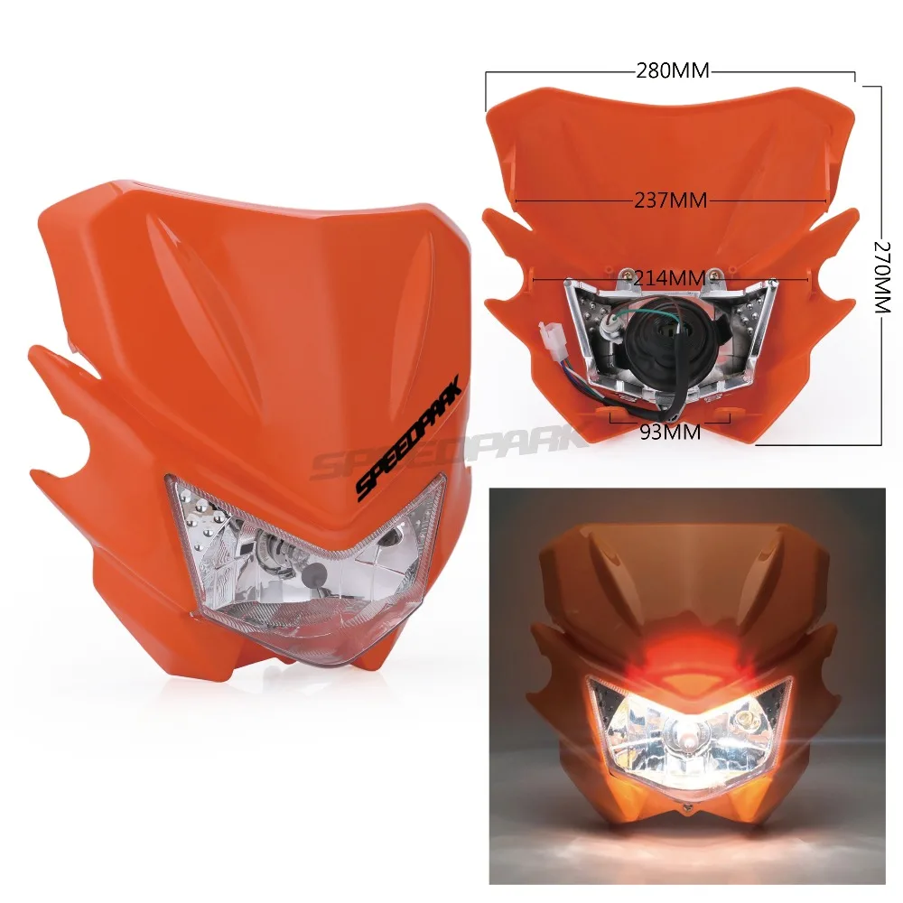 Универсальный налобный фонарь SPEEDPARK для мотоциклов KAWASAKI YAMAHA SUZUKI HONDA KTM| |
