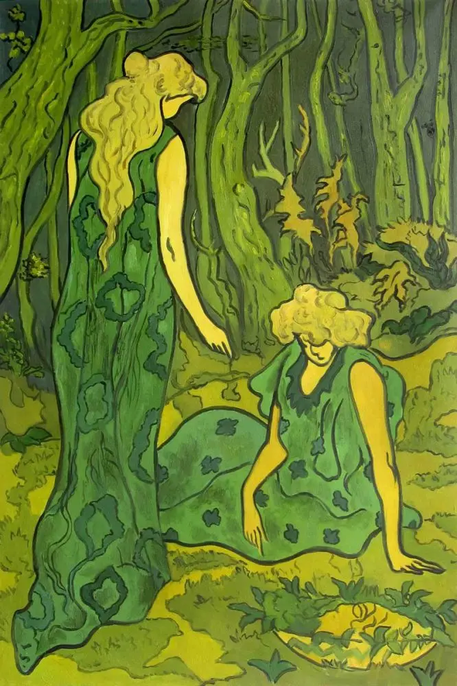 

Decorative artwork Femmes dans la foret Paul Elie Ranson oil Painting Canvas Art Reproduction High quality hand painted
