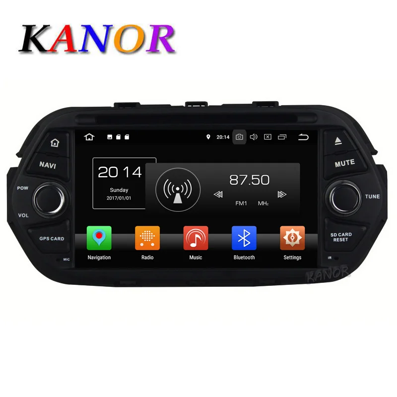 

KANOR 4G RAM 8 Core Android 8.0 Car GPS Navigation Player for Fiat Egea with Canbus 2din Car Radio GPS Multimedia Autoradio