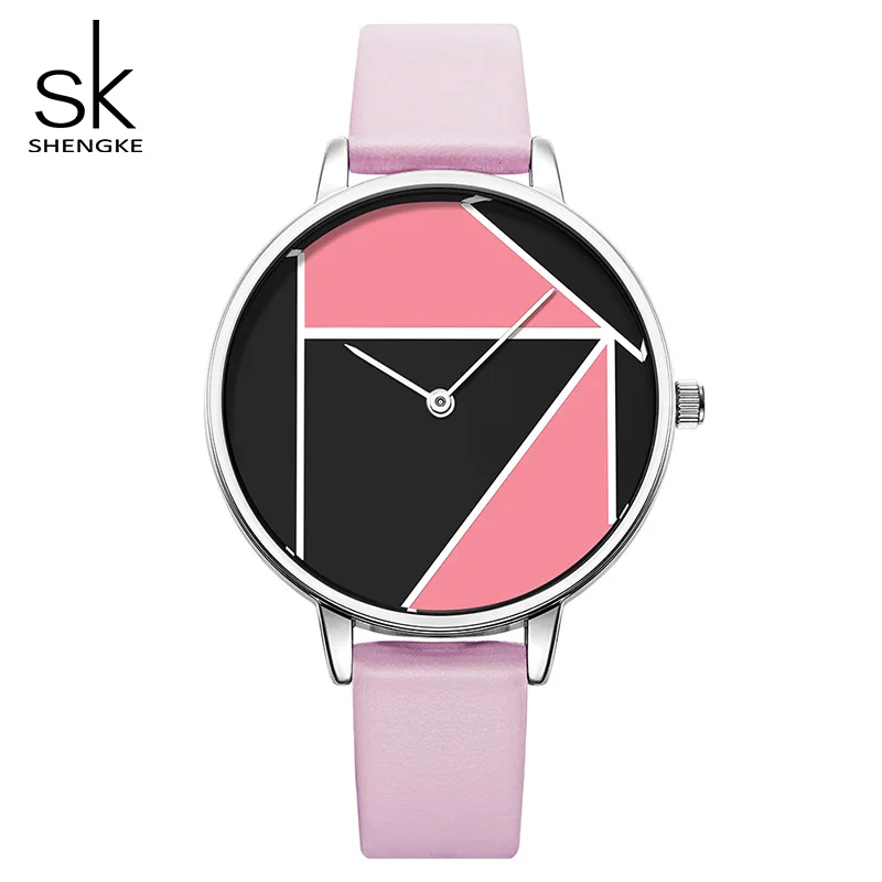 

Shengke Women Fashion Leather Watches Women's Top Brand Luxury Ladies Quartz Wristwatch Relogio Feminino 2019 SK Women's Clock