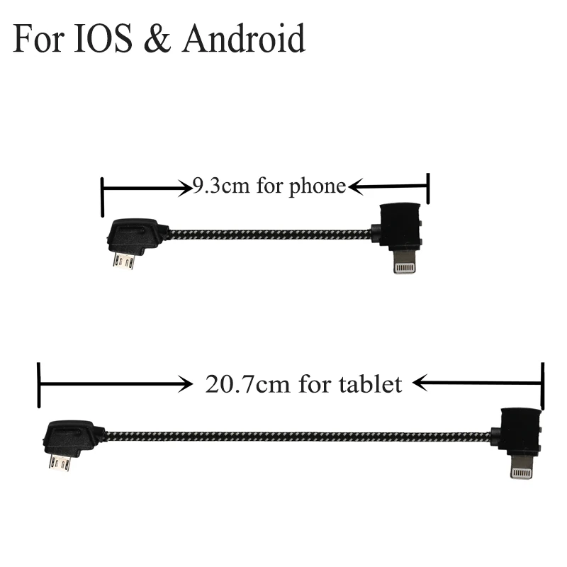 

Nylon Micro USB Standard Type C IOS Converting Cable for DJI Mavic Mini Pro Remote Control Type-c/iOS / Android Phone & Tablet