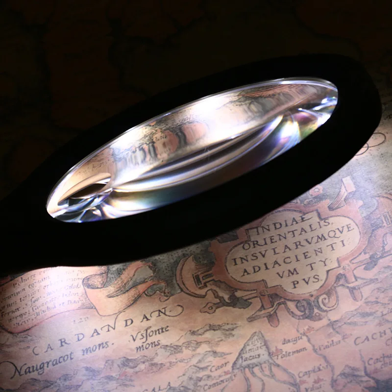 Лупа с 10 светодиодный ными лампами 2X 5X ручное увеличительное стекло|handheld magnifying