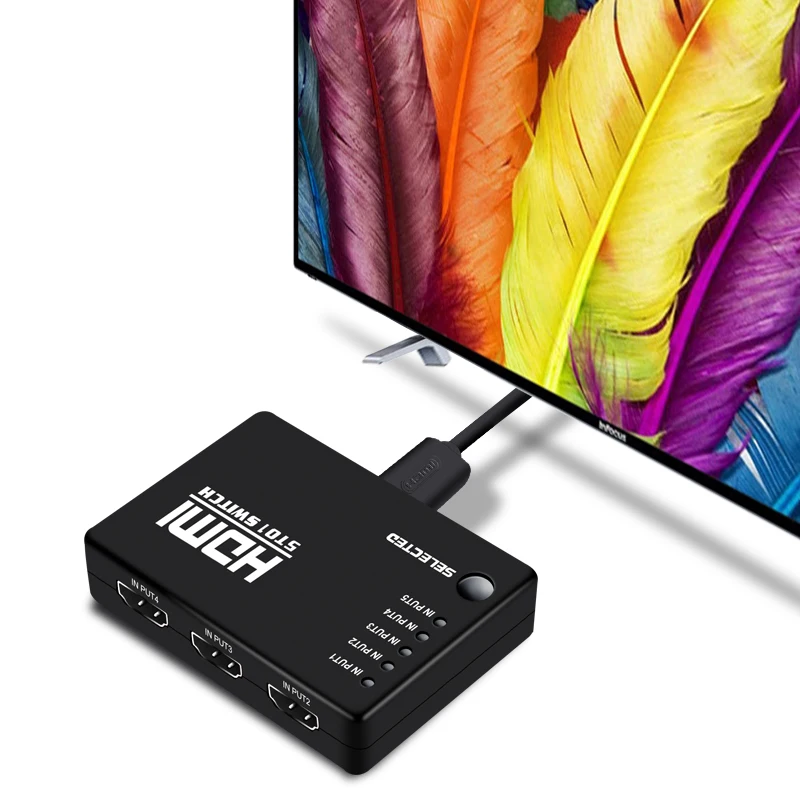 HDMI концентратор 5 портов 1080P видео HDMI Коммутатор HDMI сплиттер с ИК-пультом для HDTV DVD для PS3