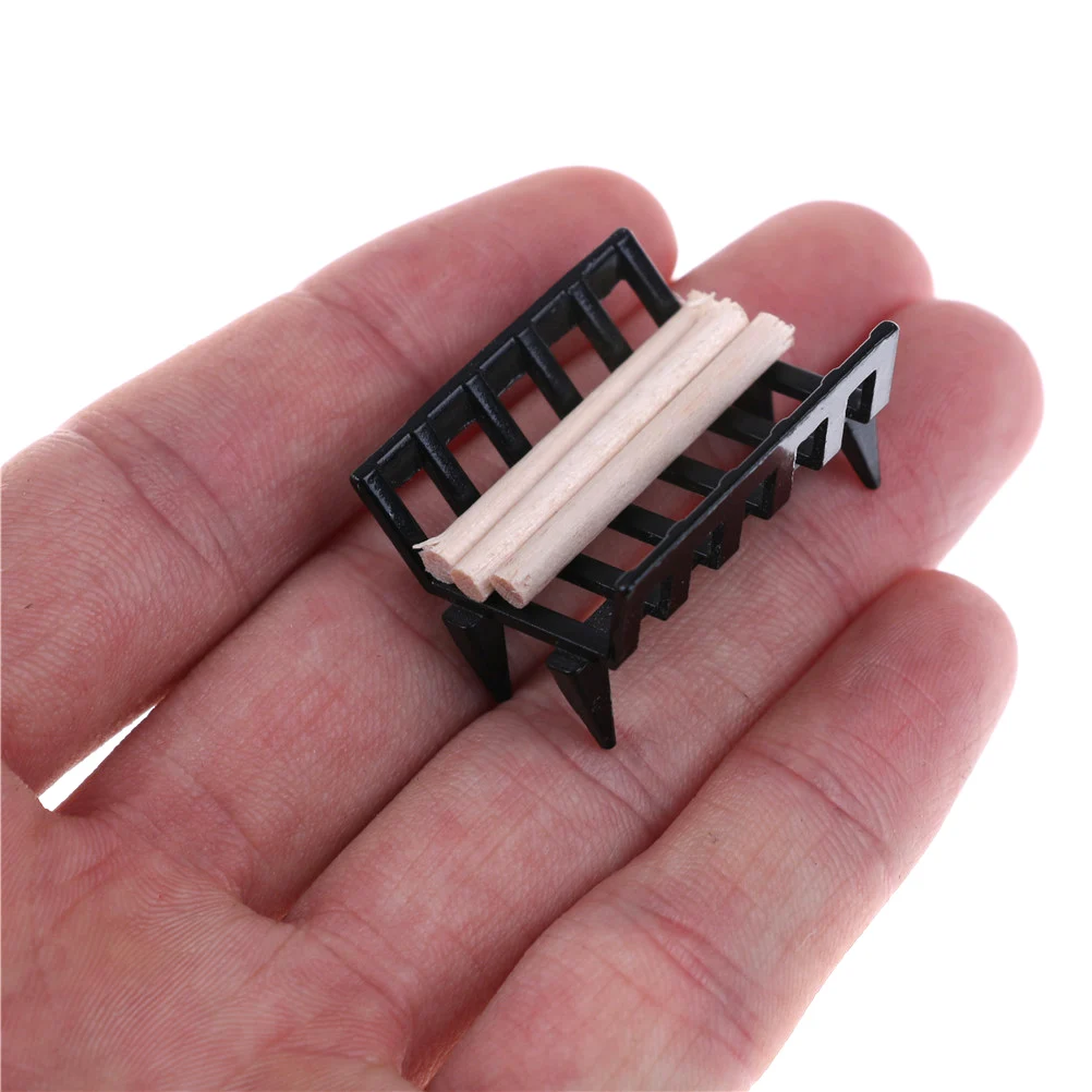 Metal Rack With Firewood Furniture Fireplace Model Pretend Role Play 1:12 Dollhouse Metal Rack For Living Room Metal Rack With Firewood Furniture Fireplace Model Pretend Role Play 1:12 Dollhouse Metal Rack For Living Room