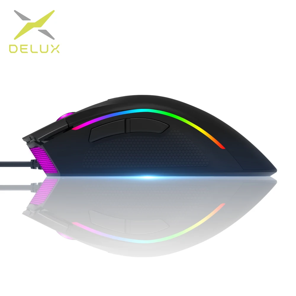 DELUX T9X Wired RGB Backlight Gaming Keyboard M625 Wired Mouse DPI 4000 Light Gamer PC Gaming Mice Keyboard Combos for computer