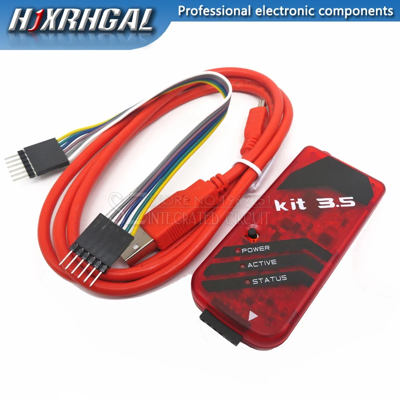 1 шт. PICKIT3.5 PIC Kit3.5 симулятор PICKit 3,5 программист Emluator красный цвет w/USB кабель Dupond провод