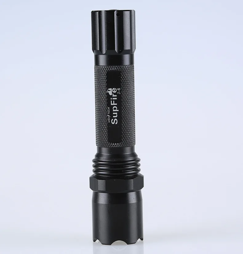 SupFire J6 CREE XPE 18650 батареи 3 режима Мини Портативный ежедневно факел яркий водонепроницаемый светодиодный фонарик