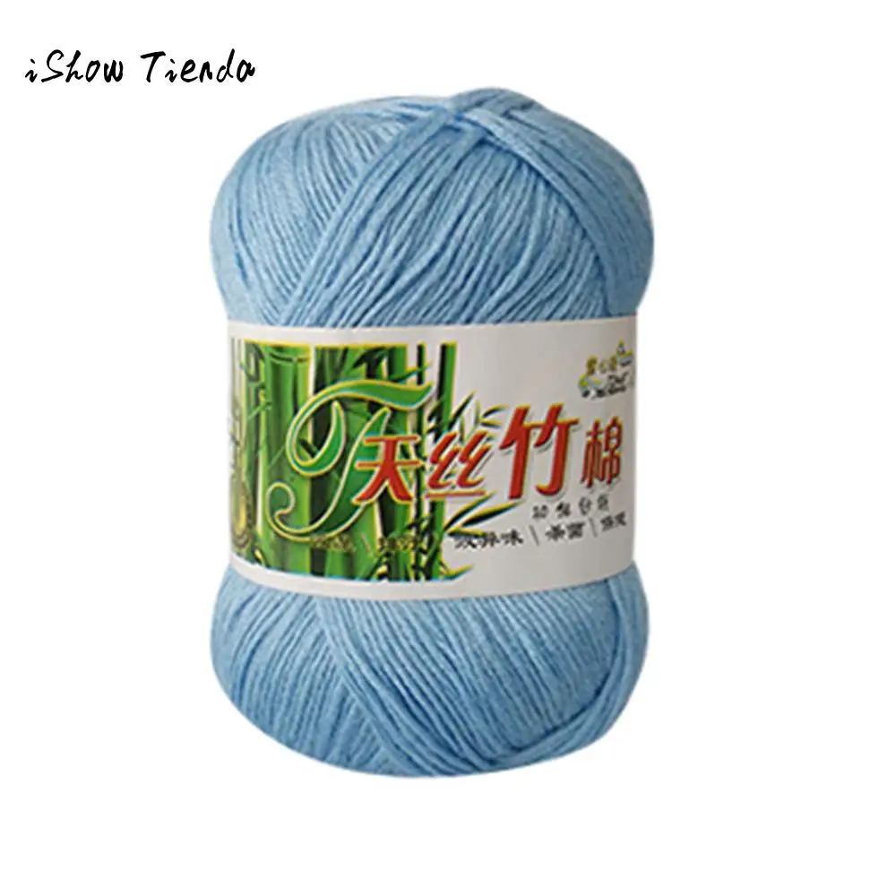 

New Bamboo Cotton Warm Soft Natural Knitting Crochet Knitwear Wool Yarn 50g Solid Color linhas para crochet Hand Knitting Supply