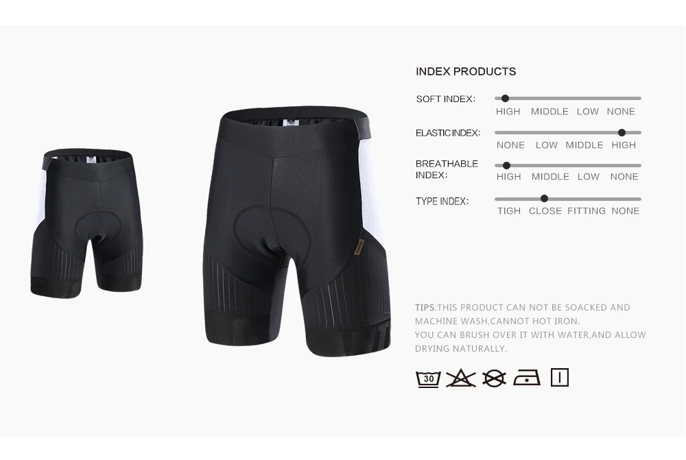 SANTIC Men Bike Shorts Cycling MTB Shorts Pro Team Fit Padded Sport Gym Bicycle Downhill Shorts Competition Long Distance Riding (7)