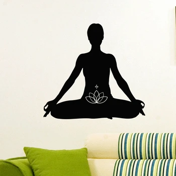 

Yoga Sticke Decal Body-building Posters Vinyl Wall Decals Pegatina Quadro Parede Decor Mural Yoga Sticker