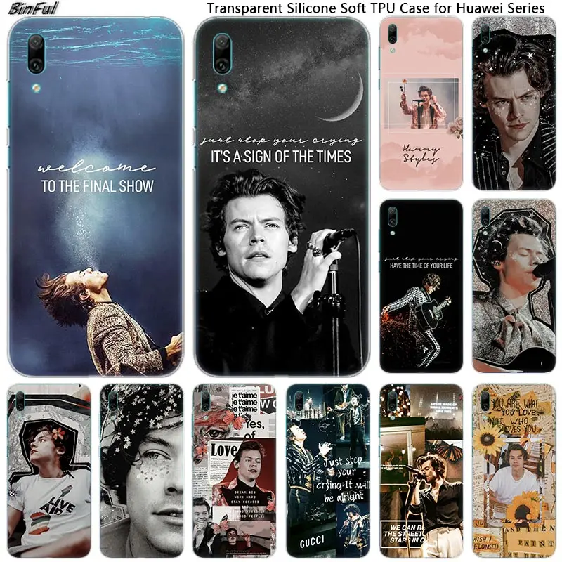 

Singer Harry Styles One Direction Silicone Phone Case for Huawei Mate 10 20 Lite Pro Enjoy 9S Y9 Y7 Y6 Y5 2019 2018 Pro 2017 Hot