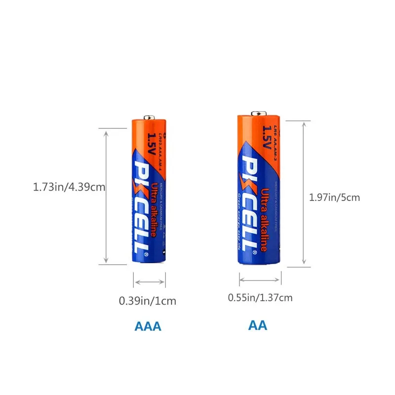 10 шт. PKCELL AAA батареи LR03 щелочной Батарея 1,5 V E92 AM4 MN2400 3A щелочные батареи для пульта дистанционного Управление и зубные щетки