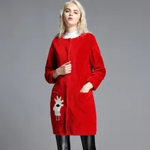 Wool Overcoat For Women Cute Little Insect Fur Coat 2016 New Fur Coat Cashmere Wool Fur Irregular Pattern Long Coat 16062