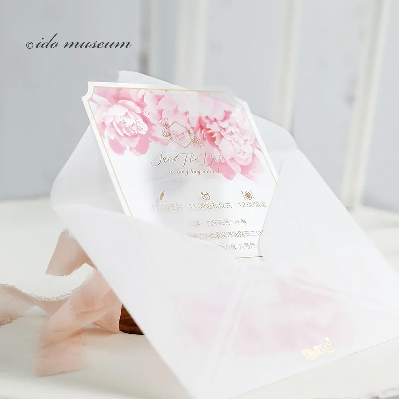 

2019 new elegant wedding invitations transparent pet inviting cards party supplies favors and gifts can be customized card decor