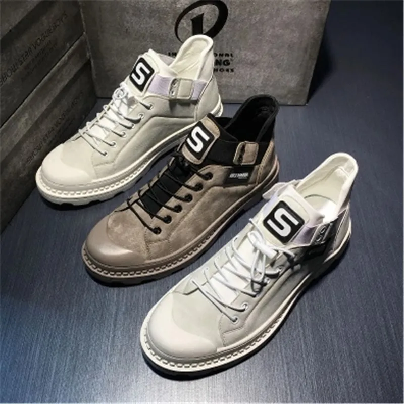 

2018 male Martin shoes platform high to help wild feet lazy men's shoes breathable casual shoes