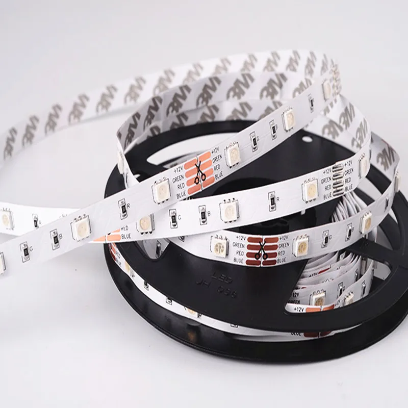 Водонепроницаемая светодиодная ленсветильник rgb 5050 smd 5 м 10 IP65 гибкая лента 12 В