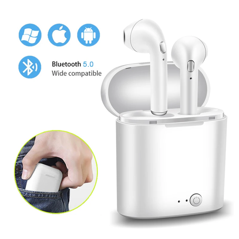

2019 LIGE New TWS Mini Bluetooth 5.0 Earphones Headphones Stereo Bass Wireless Headset Earbuds with Mic for Phone xiaomi Samsung