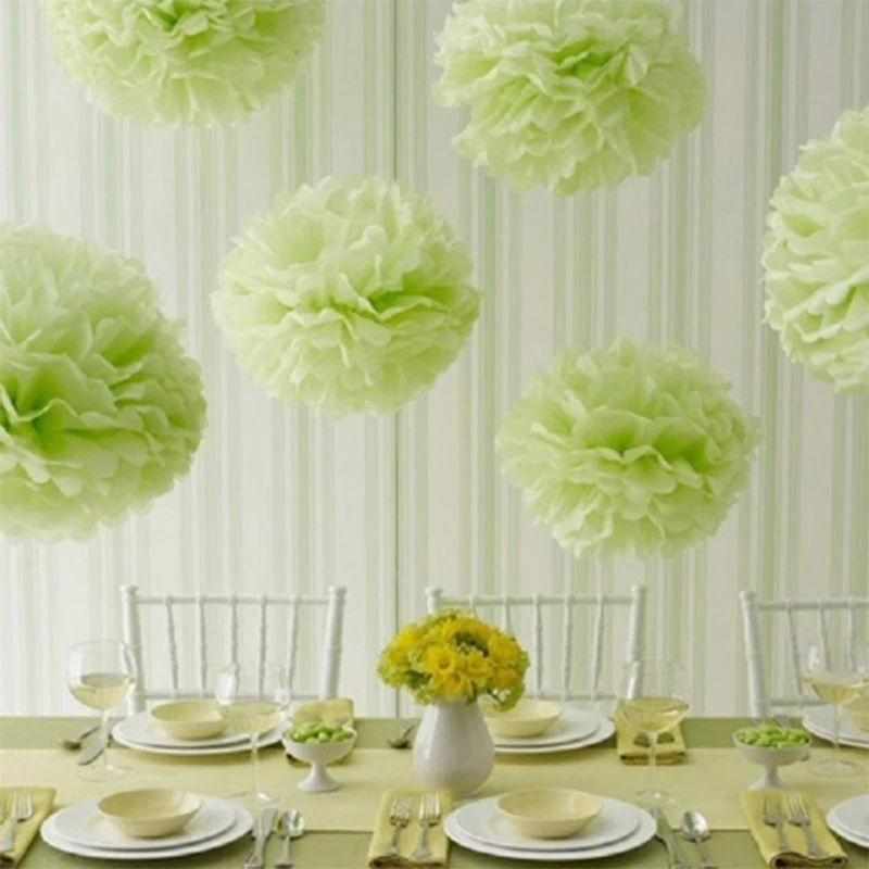 

5Pcs/set 8inch 20cm Tissue Paper Flower Balls Pom Poms Handmade Flowers for Wedding Birthday Party diy Ornaments Room Decor
