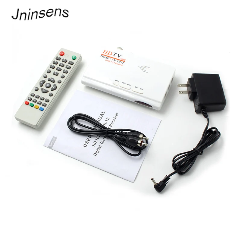 Jninsens 1080P HDMI DVB-T DVB-T2 TV Tuner Receiver TV Set-top Box Digital Terrestrial HDMI/AV OUT for PC LCD CRT Monitors Jninsens 1080P HDMI DVB-T DVB-T2 TV Tuner Receiver TV Set-top Box Digital Terrestrial HDMI/AV OUT for PC LCD CRT Monitors