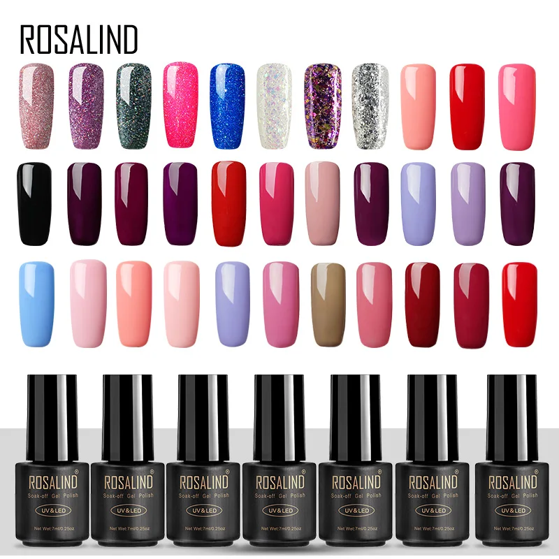 

ROSALIND Gel Polish Varnish UV Hybrid Nail Art Manicure Extensions Nails 7ML Vernis Semi Permanent primer gel for nail polish