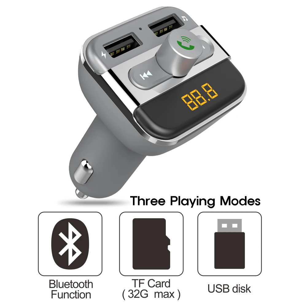 Автомобильный MP3 плеер ALLSOME Bluetooth FM модулятор радио передатчик поддержка флеш