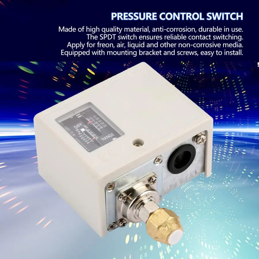 

Electronic Pressure Controller 24V~380V Pressure Control Switch Air Water Pump Compressor Pressure Controller