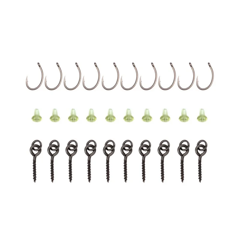 

30 Sets New Fishing Hooks Accessories High Carbon Steel YN Screw Block High Quality 10 * Screws 10 * Black Small Groups