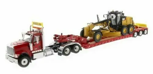 Литой мастеров DM85598 международных Hx520 трактор + низкорамник Cat 12M3 1:50 |