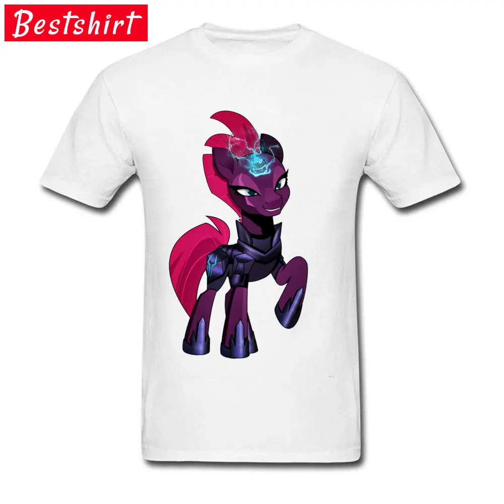 ComicsFashionable Short Sleeve Tops Tees Summer/Autumn Prevailing O Neck All Cotton Top T-shirts Men's T-Shirt Design  My Little Pony Tempest Shadow  12886 white