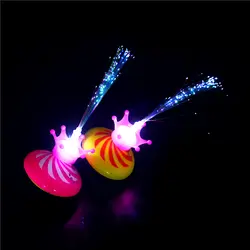 Красочные Корона Оптическое волокно мигает музыки гироскопа волчок Электрический волчок гироскоп Творческие дети НЛО игрушка мальчик