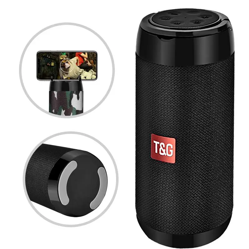 

HANXI Column Portable Bluetooth Mini Speaker with Radio Waterproof Subwoofer Wireless Bluetooth Speakers Stereo Loudspeaker