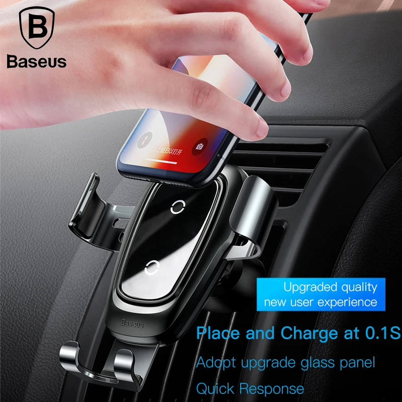 BASEUS Wireless Charger Car Mount Holder Air Vent Car Phone Holder for