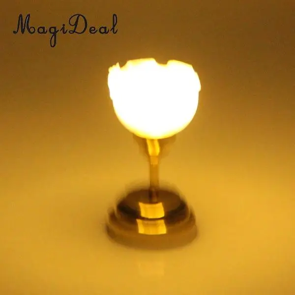1:12 Scale Dollhouse Miniature Furniture Decoration LED Table Light Ceiling Lamp Battery Operated Plastic Light Accessories