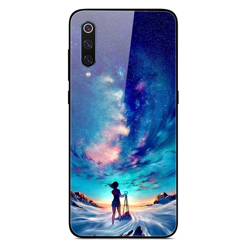 Tempered Glass Case Hard Cover Phone Case for Xiaomi Mi 9 Mi9 SE Mi9 T 9T Pro Redmi Note 9S S Cover phone case phone protector cover
