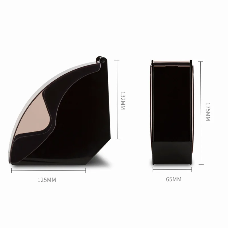 V60 filtro titular de papel en forma de cono de papel de filtro de filtros de café titular estante de almacenamiento de acrílico con a prueba de polvo cubierta