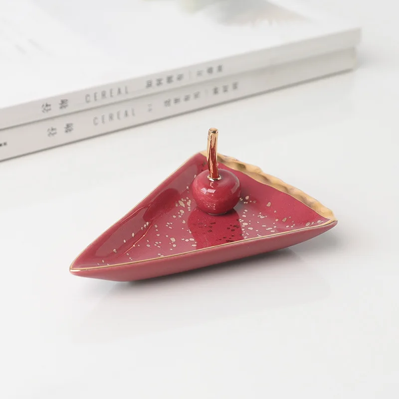 Nordic Ceramic Watermelon Apple Small Jewelry Dish Earrings Necklace Ring Storage Plates Fruit Dessert Display Bowl Decoration