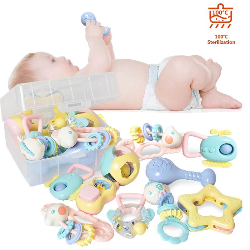 

8pcs Baby Toys 0-12 Months Rattles oyuncak Shake Hand Rattle Children Teether Educational toy Newborns Gift Bed Bell For Girls