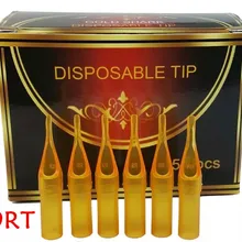 UPTATSUPPLY 9RT 50 шт./партия круглые Одноразовые желтые пластиковые наконечники со стерилизацией Ассорти пластиковые татуировки трубки для татуировок