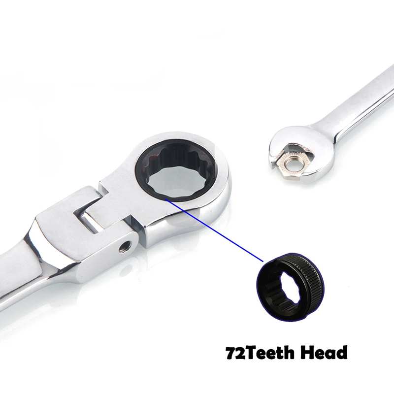 24 25 26 27 30 32mm Multifunction Flexible Head Ratchet Wrench Professional Universal Wrench for Car Repair Tools