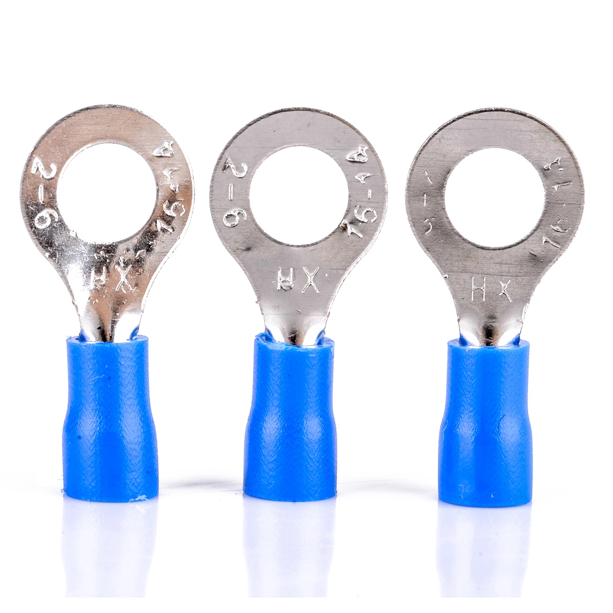 20pcs Insulated Crimp Ring Terminal Blue 14-16 AWG RV 2-6 Electrical Wire Connectors Terminals