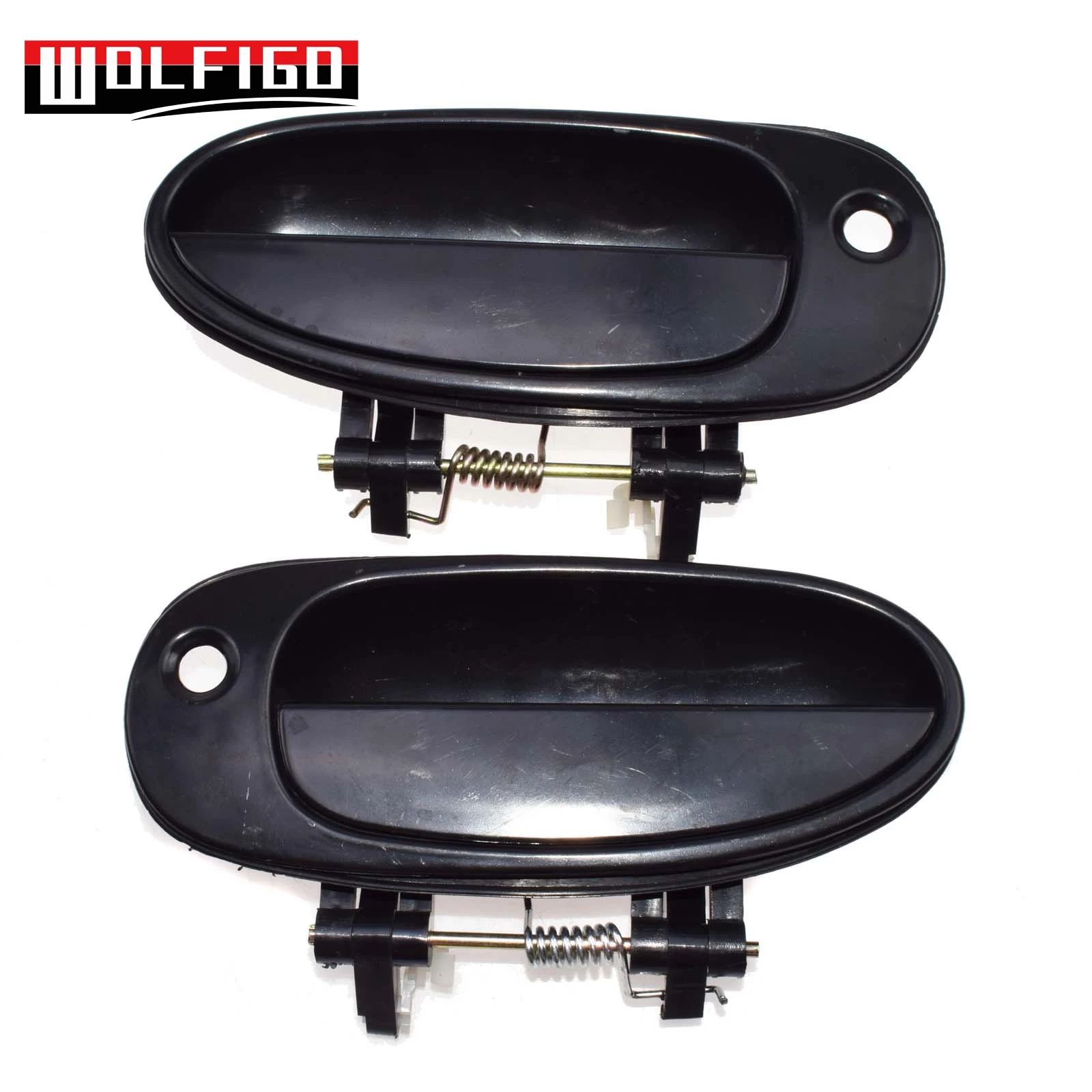 

WOLFIGO NEW Outside Door Handles Front Left Right BLACK For KIA SEPHIA 1998 1999 2000 2001 0K2A159410XX,0K2A158410XX